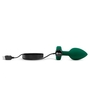 Зеленая анальная вибровтулка с кристаллом Vibrating Jewel Plug M/l - 10,5 см.