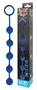 Синяя анальная цепочка с металлическими шариками - 25 см.