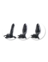 Черный страпон с ручным насосом Inflatable Vibrating 6 - 15,5 см.