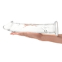 Большой стеклянный стимулятор 12’’ Glass Dildo With Veins Flat Base - 28 см.