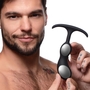 Черный массажер простаты с утяжелителями Premium Silicone Weighted Prostate Plug Medium - 16,3 см.