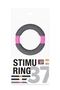 Серое эрекционное кольцо Neon Stimu Ring 37mm Grey/pink