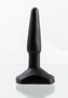 Черный анальный стимулятор Small Anal Plug - 12 см.