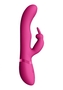 Розовый вибромассажер May Pulse-Wave C-spot G-Spot Rabbit - 22 см.