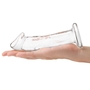 Прозрачный стеклянный фаллоимитатор 6’’ Glass Dildo With Veins Flat Base - 15,2 см.