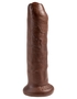 Коричневый необрезанный фаллоимитатор на присоске 7 Uncut Cock - 19,1 см.