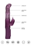 Фиолетовый вибратор-кролик Rotating Dolphin - 23 см.