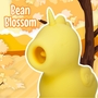 Желтый клиторальный вибромассажер Unihorn Bean Blossom с подвижным язычком