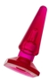 Розовая конусообразная анальная втулка Butt Plug - 9,5 см.