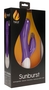 Фиолетовый вибратор-кролик Sunburst с функцией нагрева - 20 см.