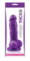 Фиолетовый фаллоимитатор Pleasures Thick 5 Dildo - 18,3 см.