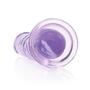 Фиолетовый фаллоимитатор Crystal Clear на присоске - 22 см.