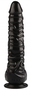 Черный реалистичный фаллоимитатор на присоске - 26,5 см.