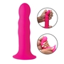 Розовый гибкий фаллоимитатор Squeeze-It Wavy Dildo - 18,3 см.