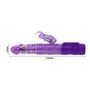 Фиолетовый вибратор Up and Down Love Doudse с ротацией - 22,4 см.