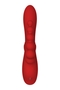Красный тройной вибромассажер Anna - 20,5 см.