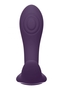 Фиолетовый женский вибромассажер Kata с пультом ду - 12 см.
