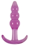 Фиолетовая анальная пробка Jelly Rancher T-Plug Ripple Purple - 10,9 см.
