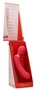 Красный двусторонний вибратор Charm - 18 см.