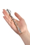 Серебристый фигурный уретральный плаг с кольцом в основании Toyfa Metal - 19 см.