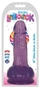Фиолетовый гелевый фаллоимитатор Slim Stick with Balls - 15,2 см.