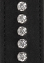 Черная гладкая шлепалка Diamond Studded Paddle - 30,5 см.