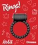Чёрное эрекционное кольцо Rings Drums