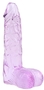 Фиолетовый фаллоимитатор Ding Dong 6 - 15,2 см.