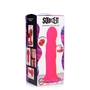 Розовый гибкий фаллоимитатор Squeeze-It Wavy Dildo - 18,3 см.